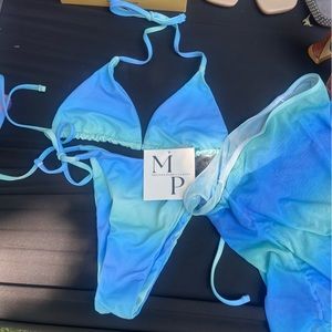 Multicolor Aqua bikini swimsuit